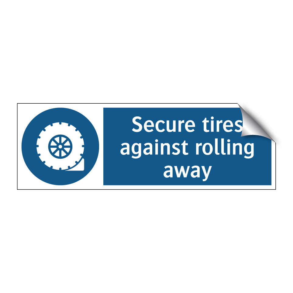 Secure tires against rolling away