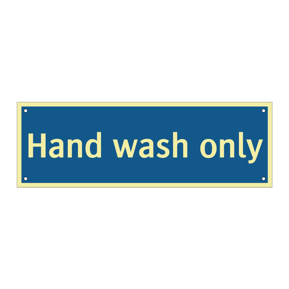Hand wash only