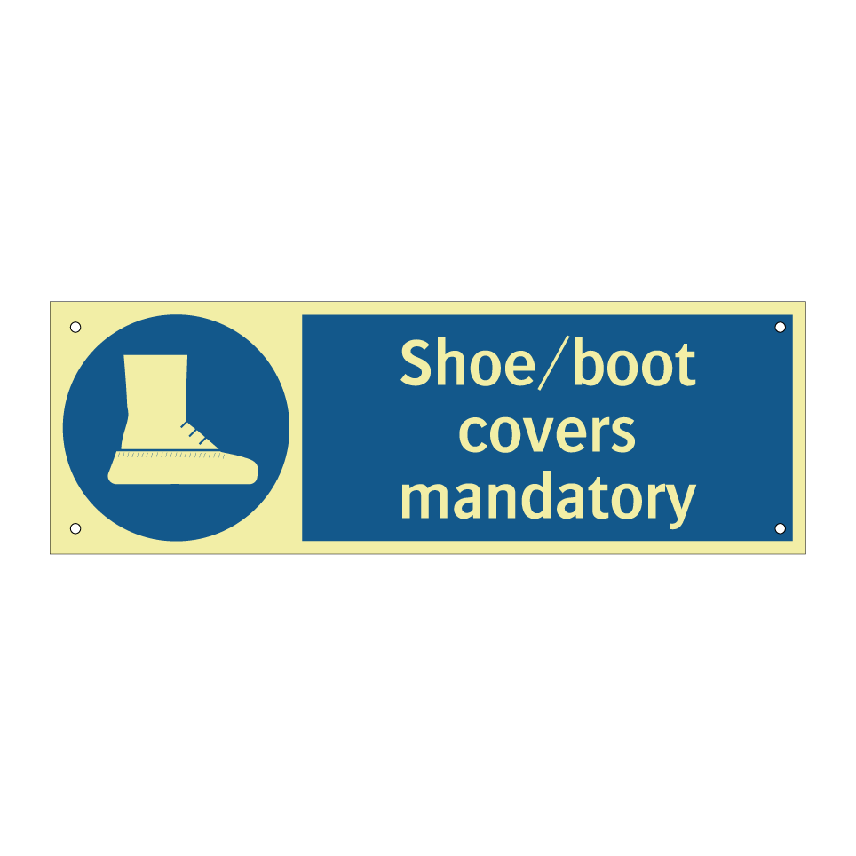 Shoe/boot covers mandatory