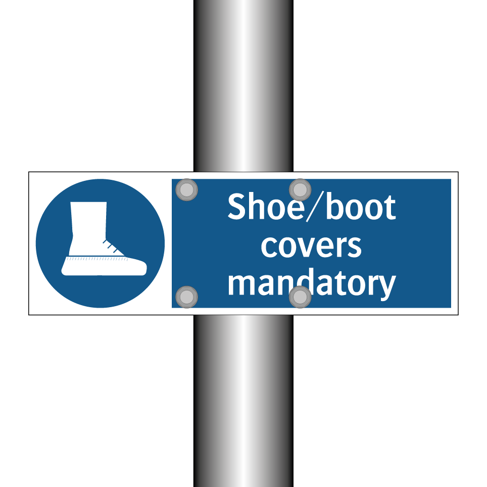 Shoe/boot covers mandatory