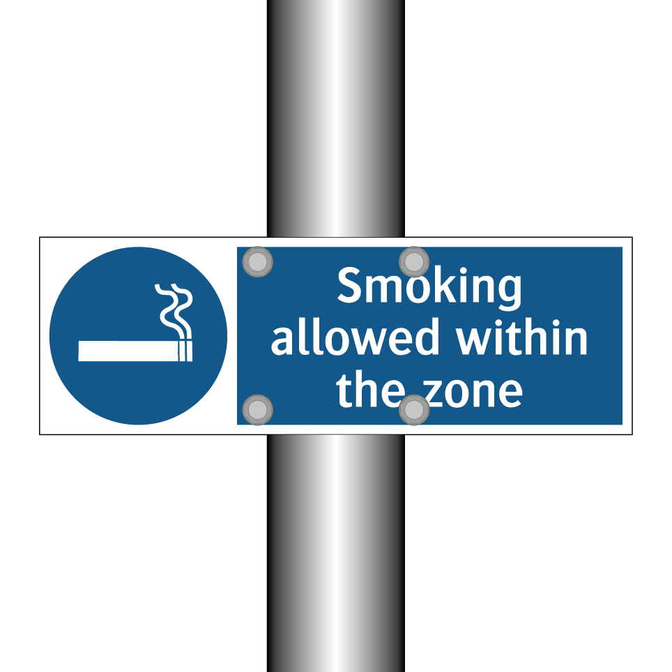 Smoking allowed within the zone