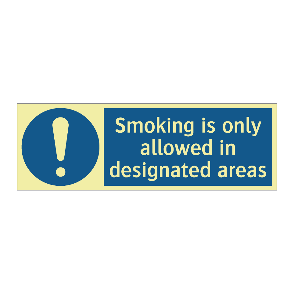 Smoking is only allowed in designated areas