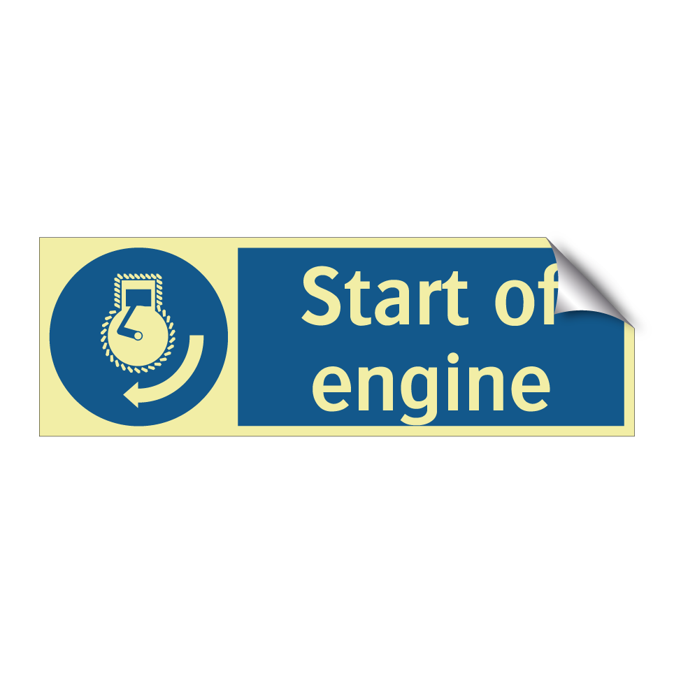 Start of engine