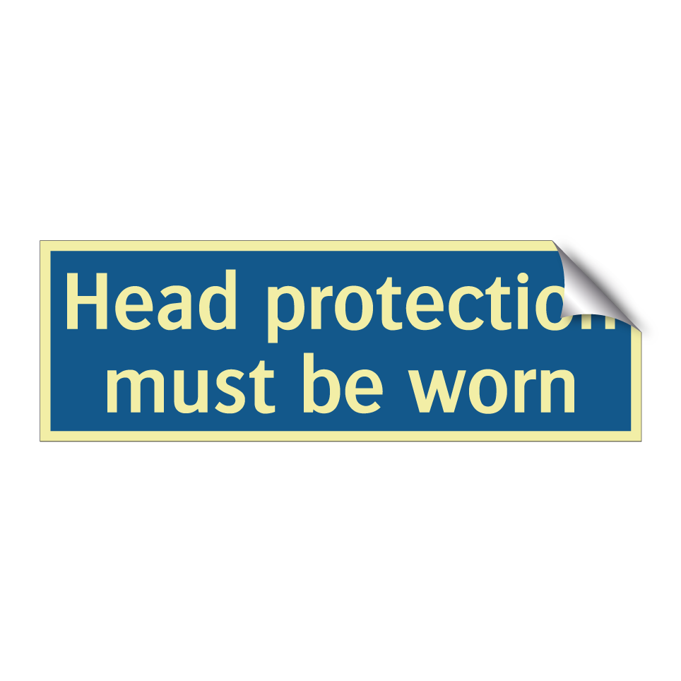 Head protection must be worn