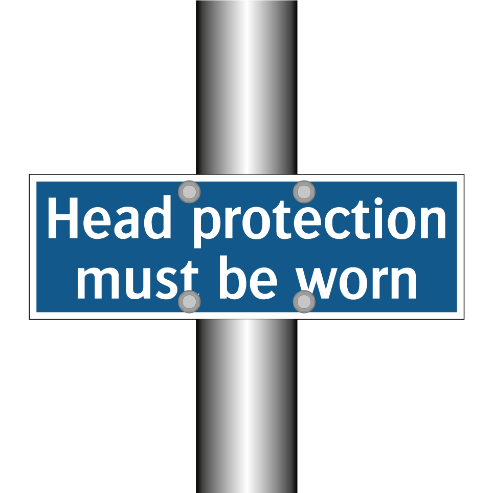 Head protection must be worn