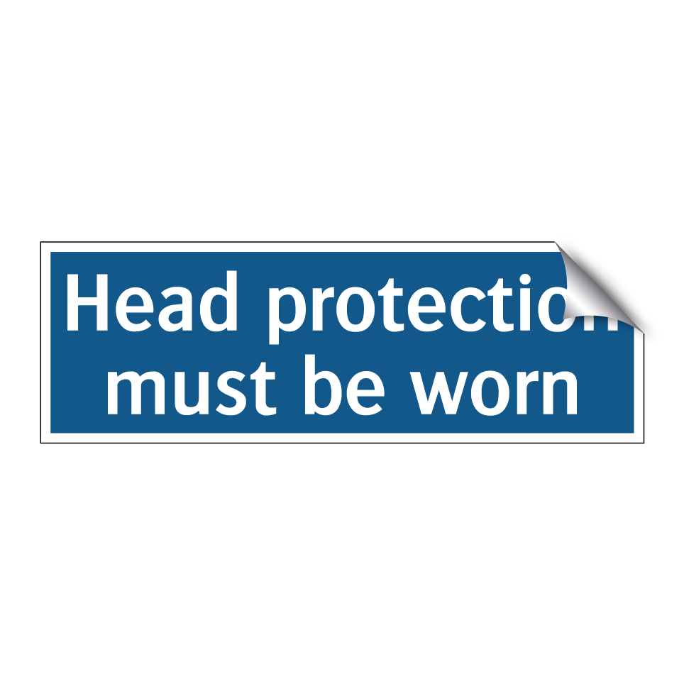 Head protection must be worn