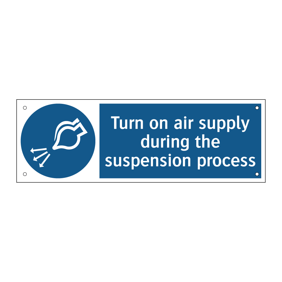 Turn on air supply during the suspension process