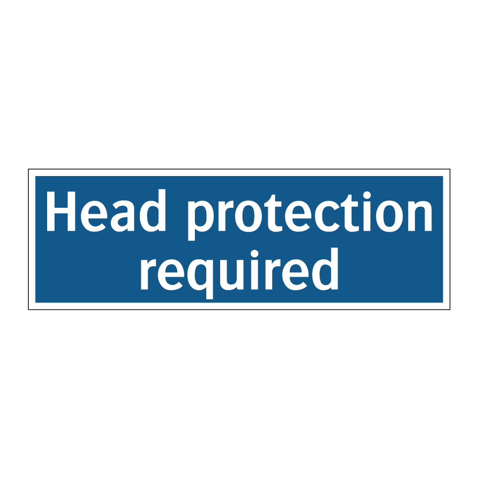 Head protection required