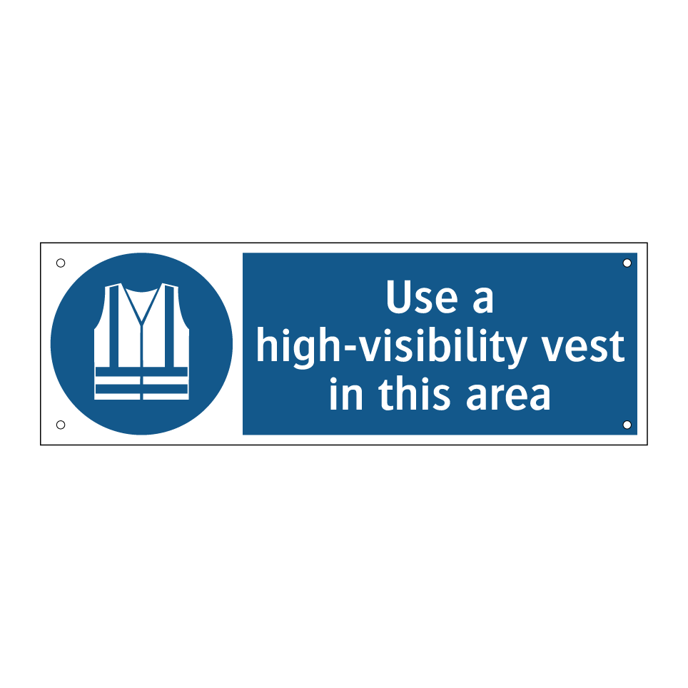 Use a high-visibility vest in this area