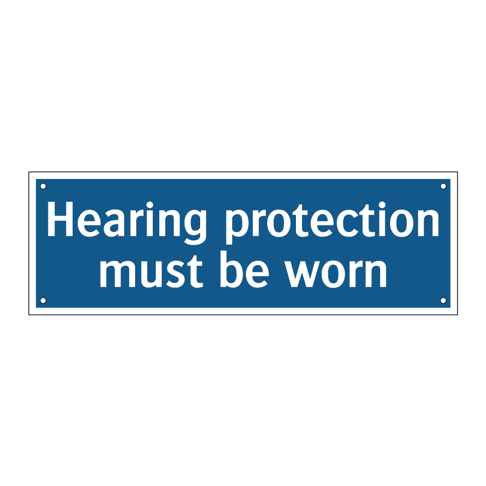 Hearing protection must be worn