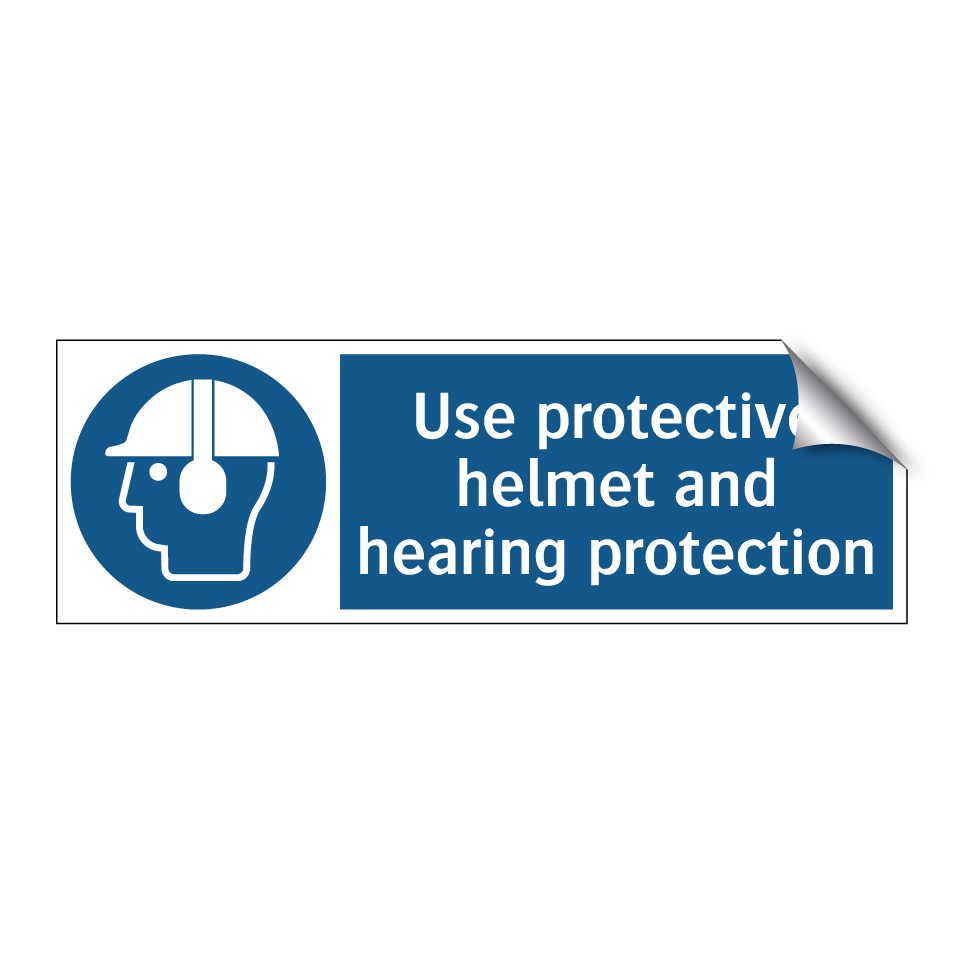 Use protective helmet and hearing protection
