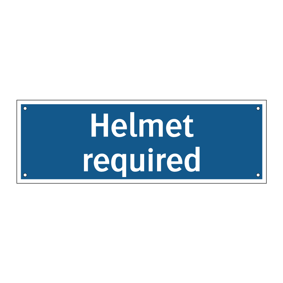 Helmet required