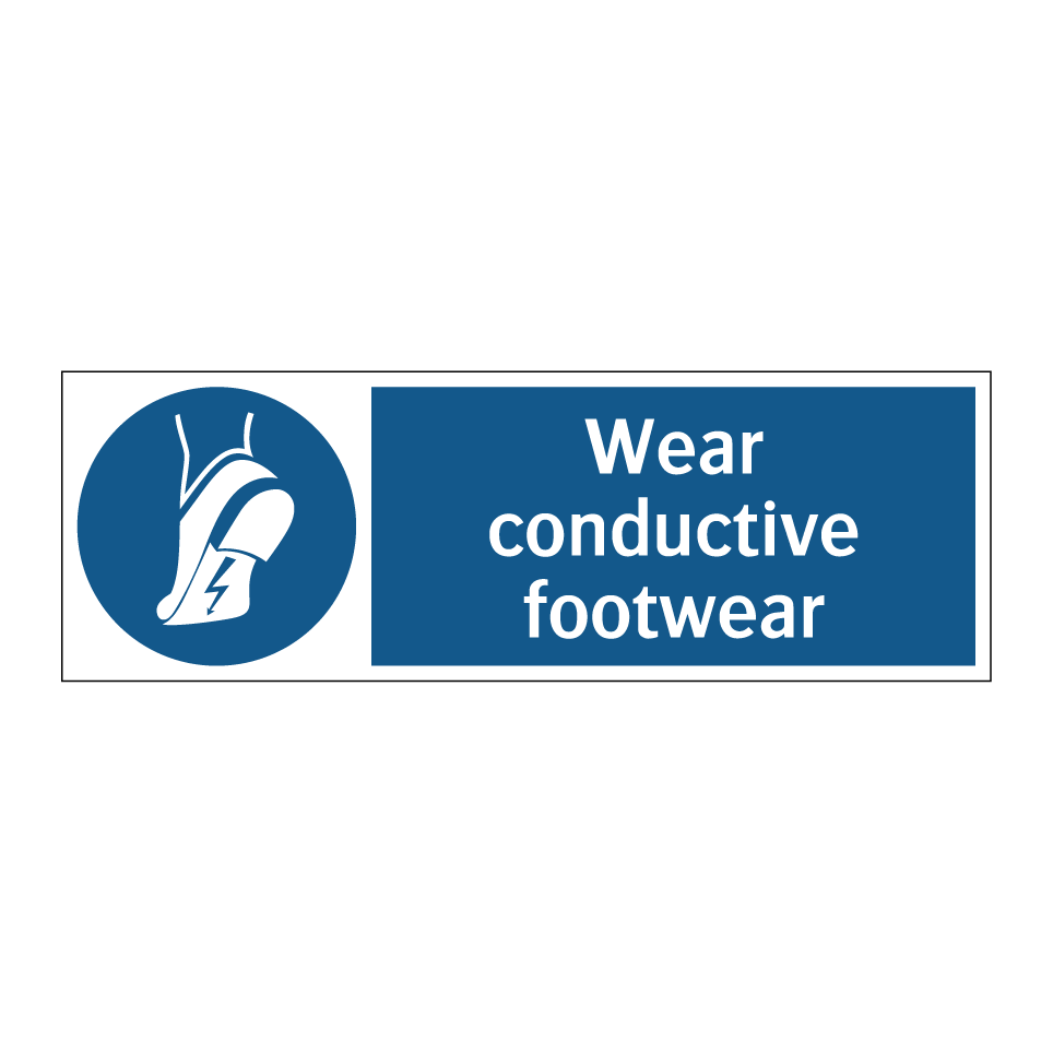 Wear conductive footwear