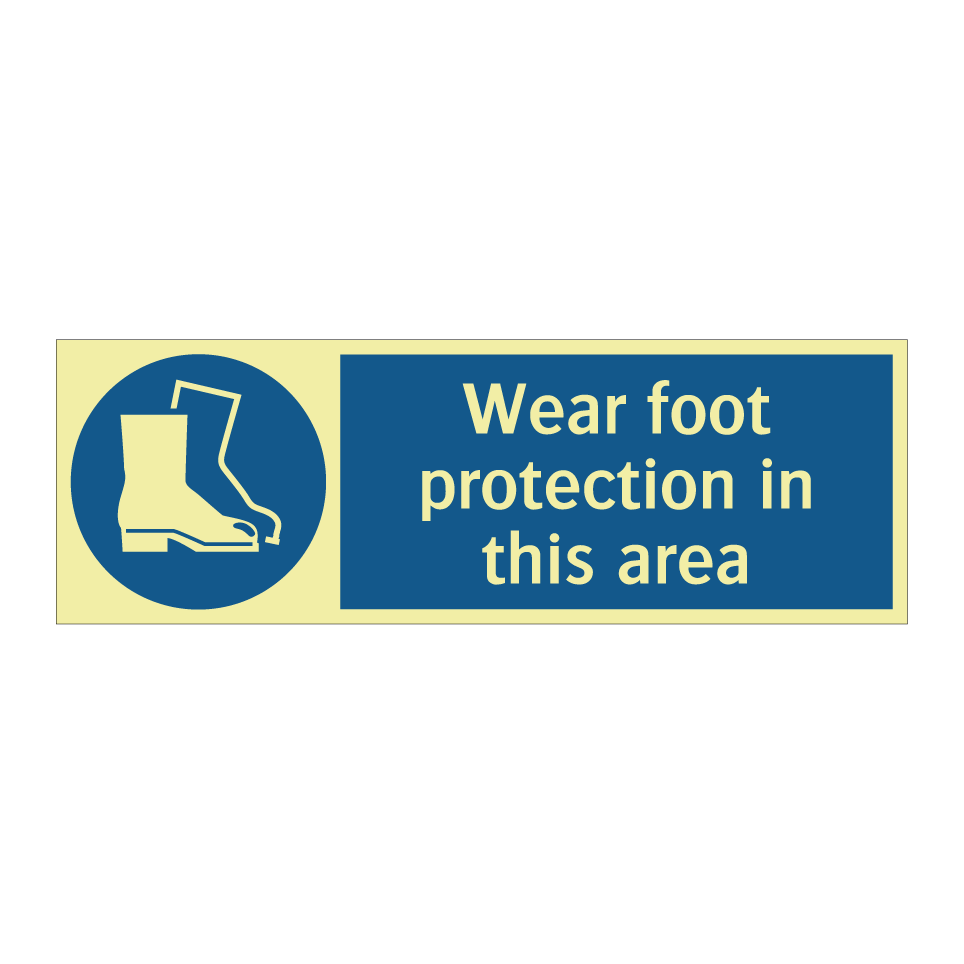 Wear foot protection in this area
