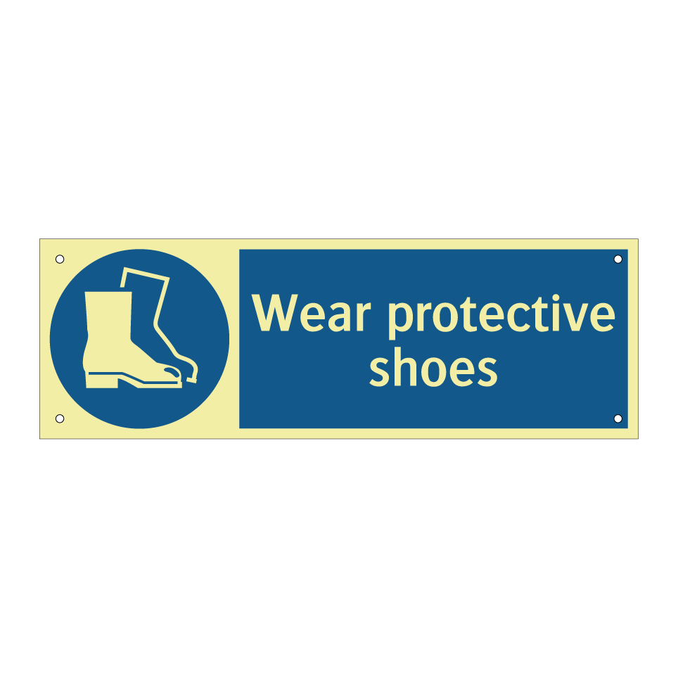 Wear protective shoes