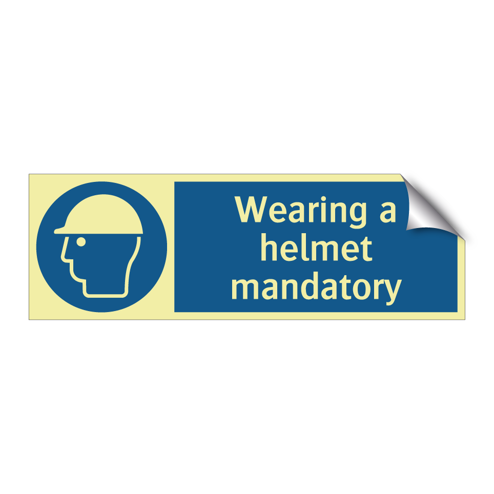 Wearing a helmet mandatory