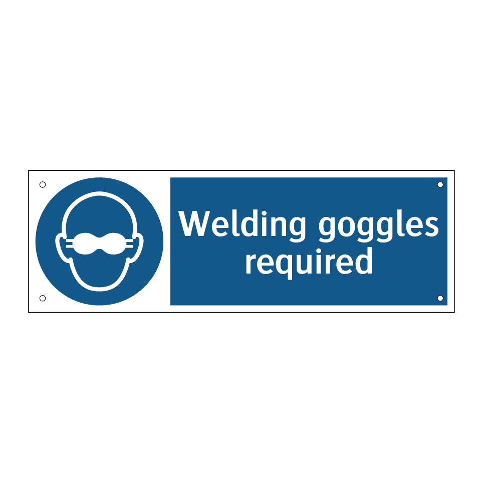Welding goggles required
