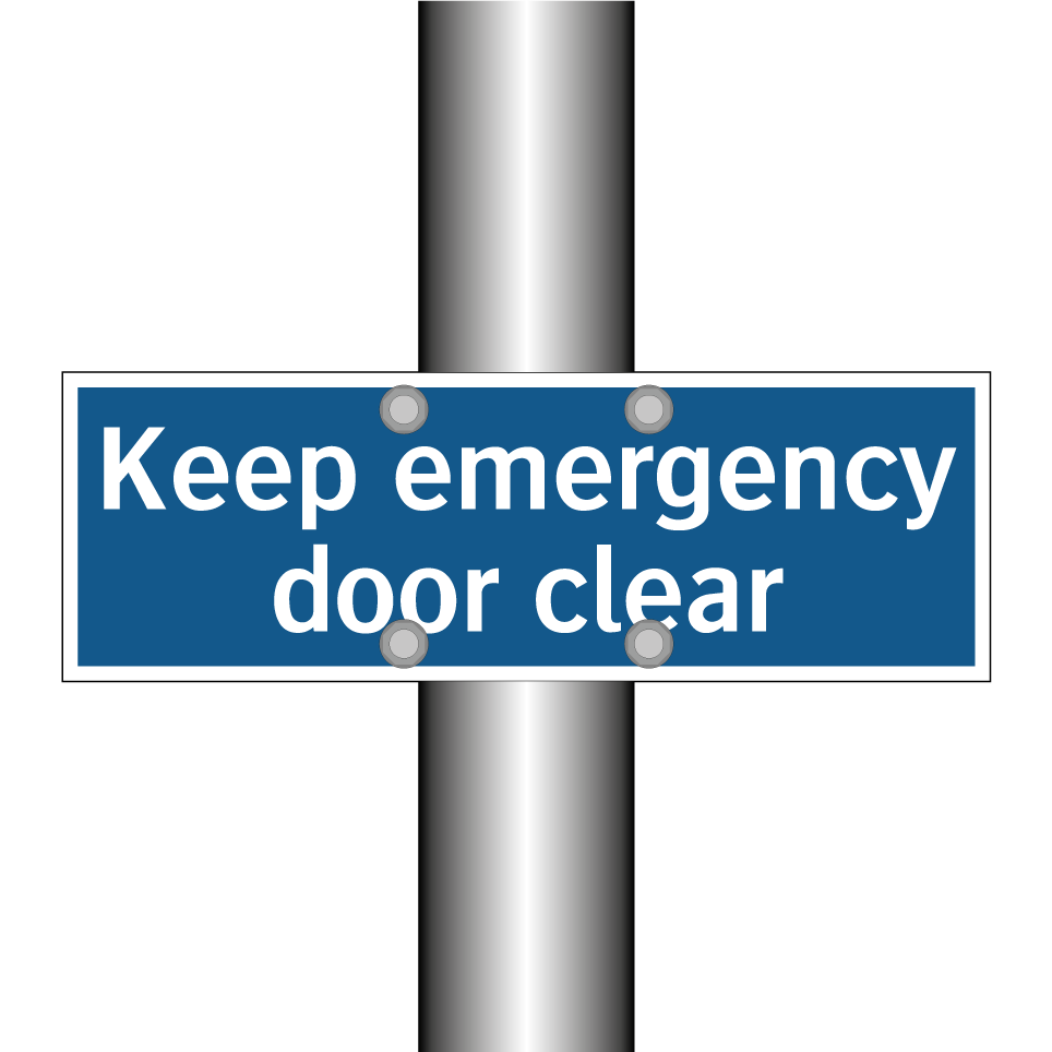 Keep emergency door clear