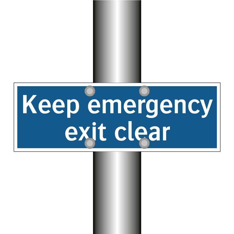 Keep emergency exit clear