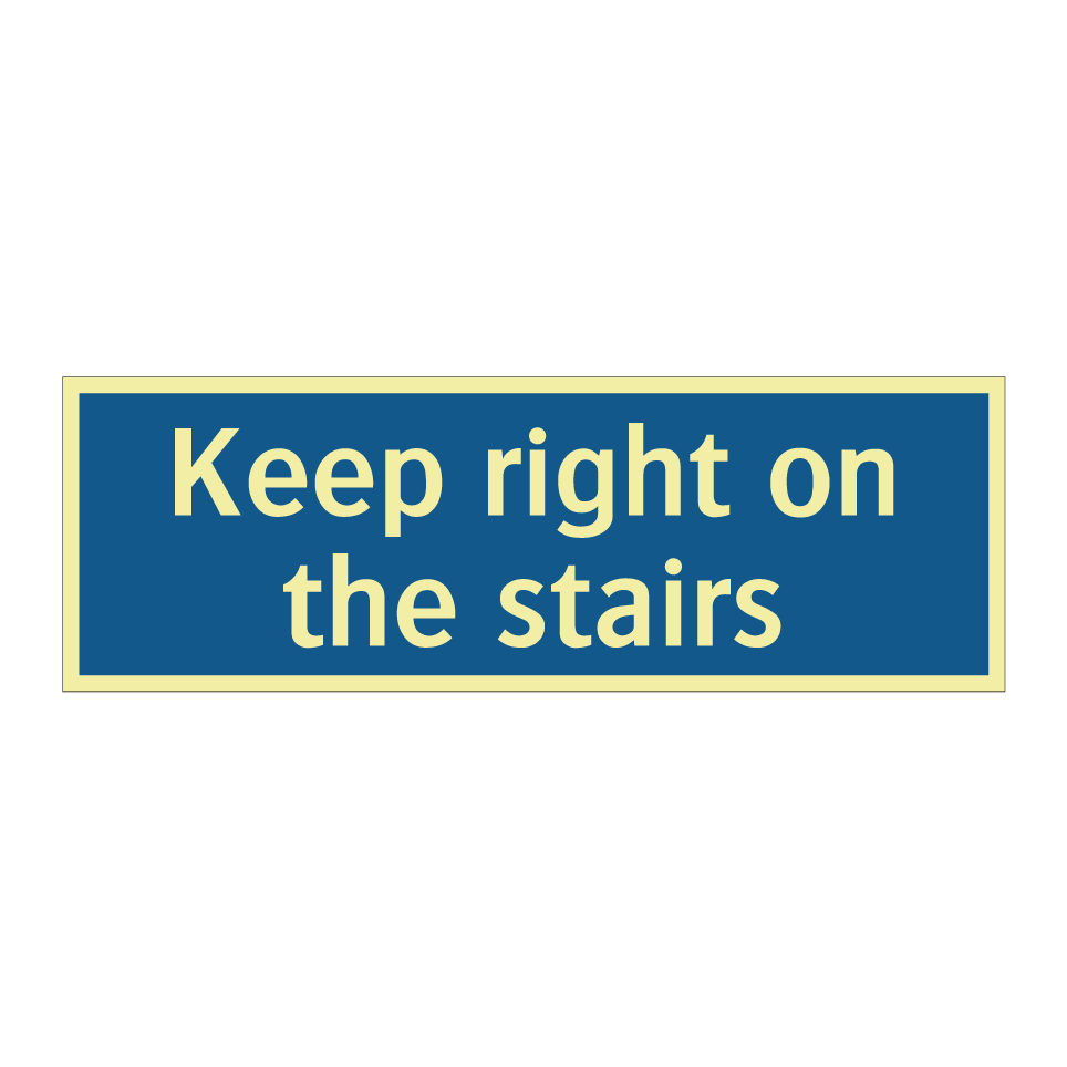 Keep right on the stairs