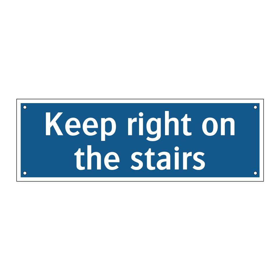 Keep right on the stairs
