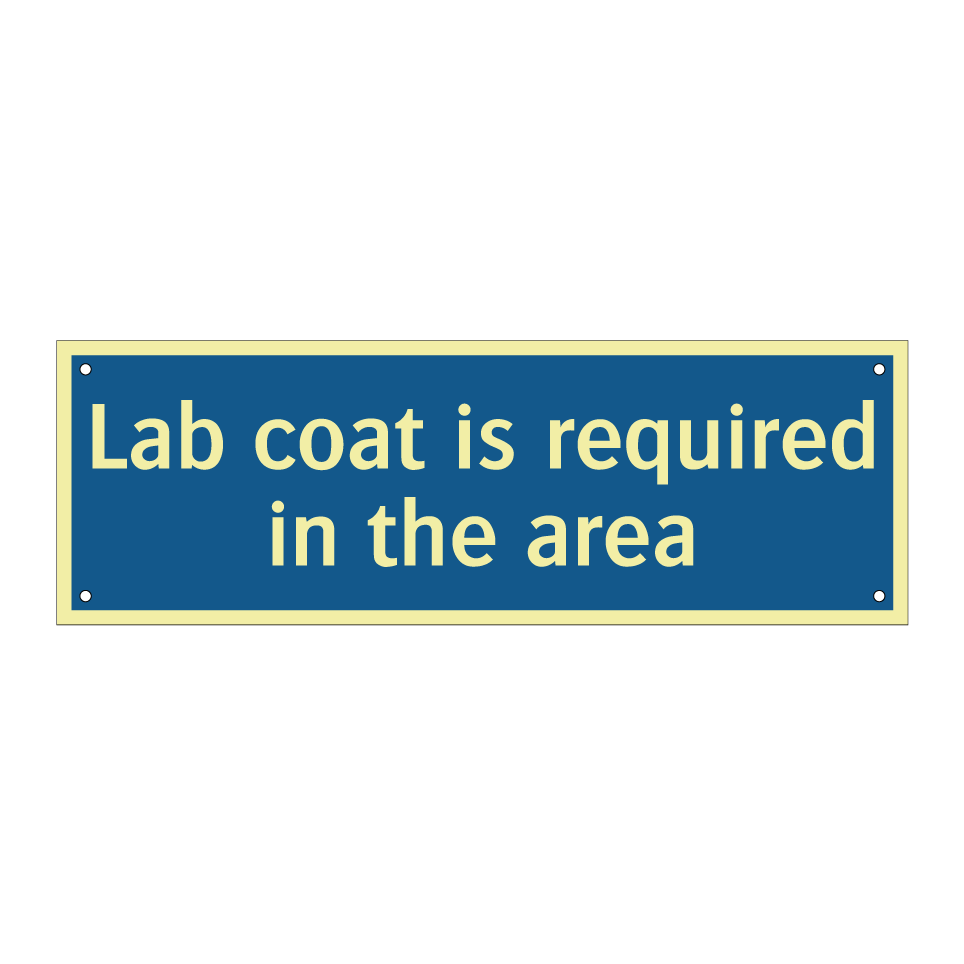 Lab coat is required in the area