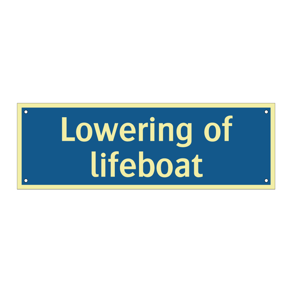 Lowering of lifeboat