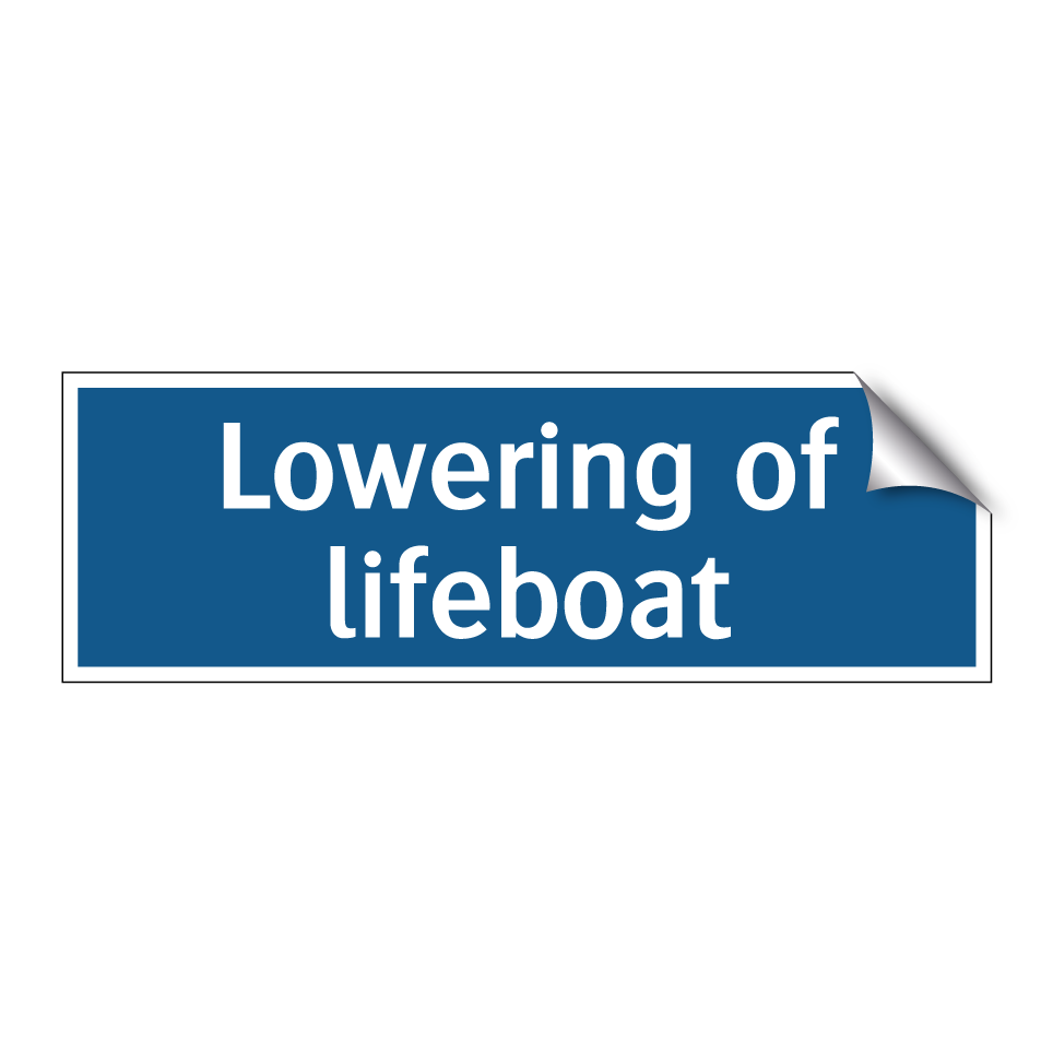 Lowering of lifeboat