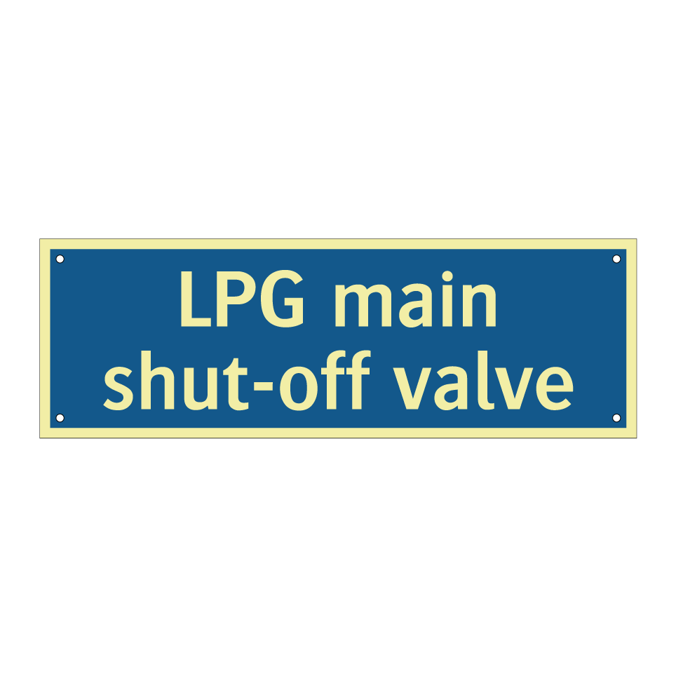 LPG main shut-off valve