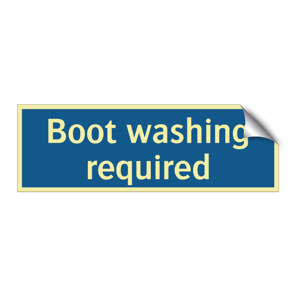 Boot washing required