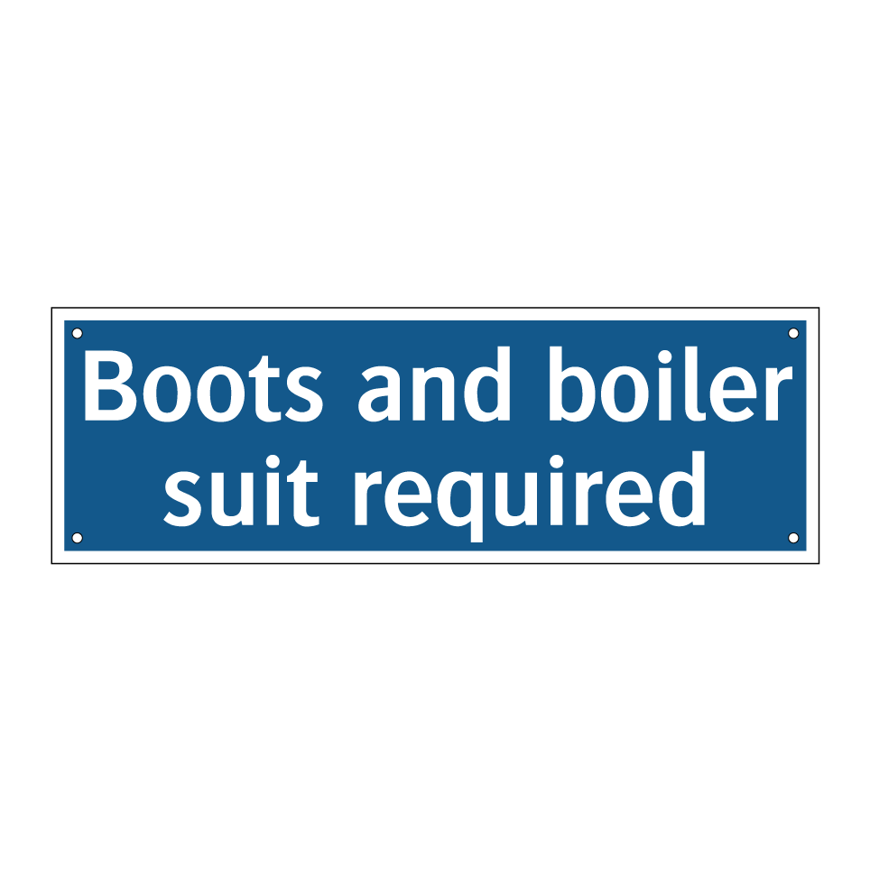 Boots and boiler suit required