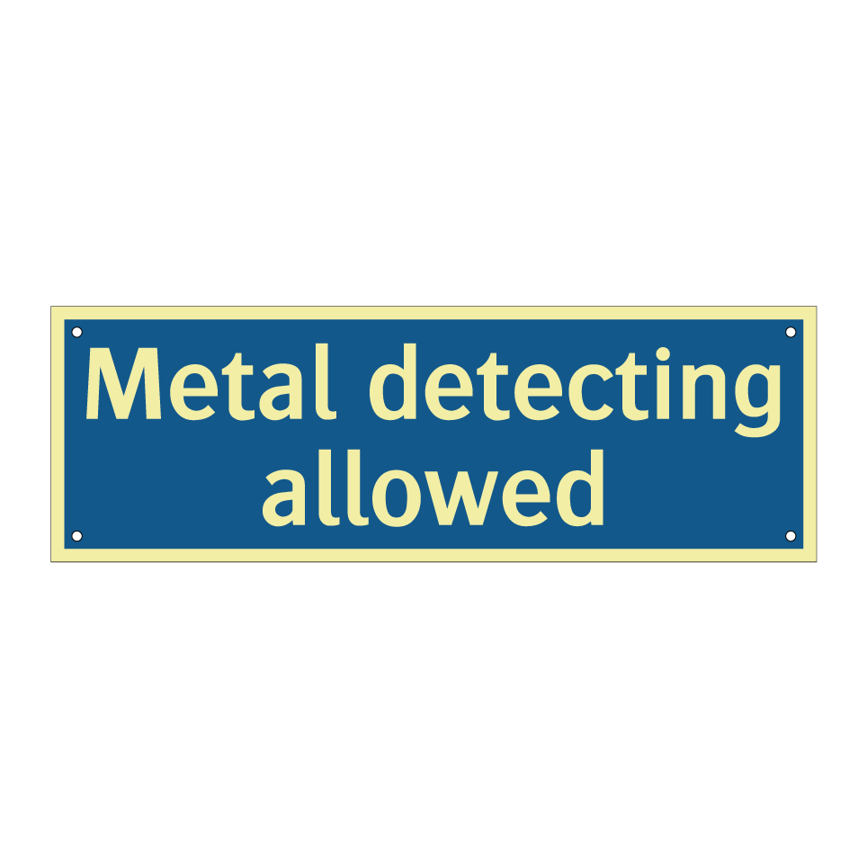 Metal detecting allowed