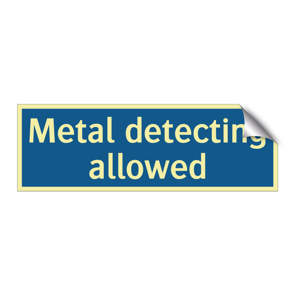 Metal detecting allowed