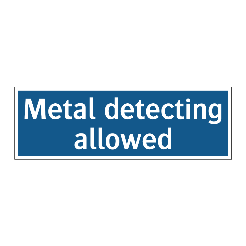 Metal detecting allowed