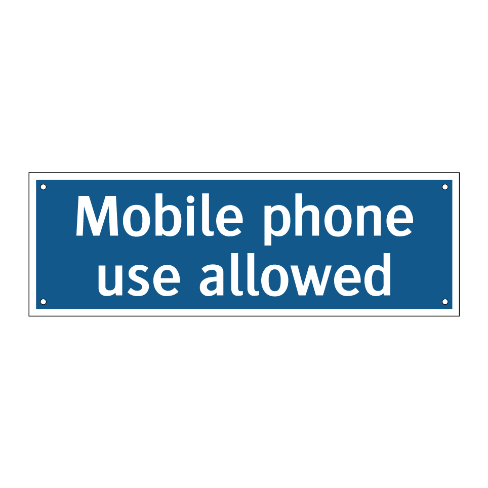 Mobile phone use allowed
