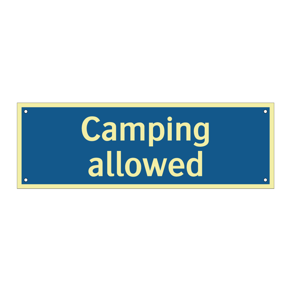 Camping allowed