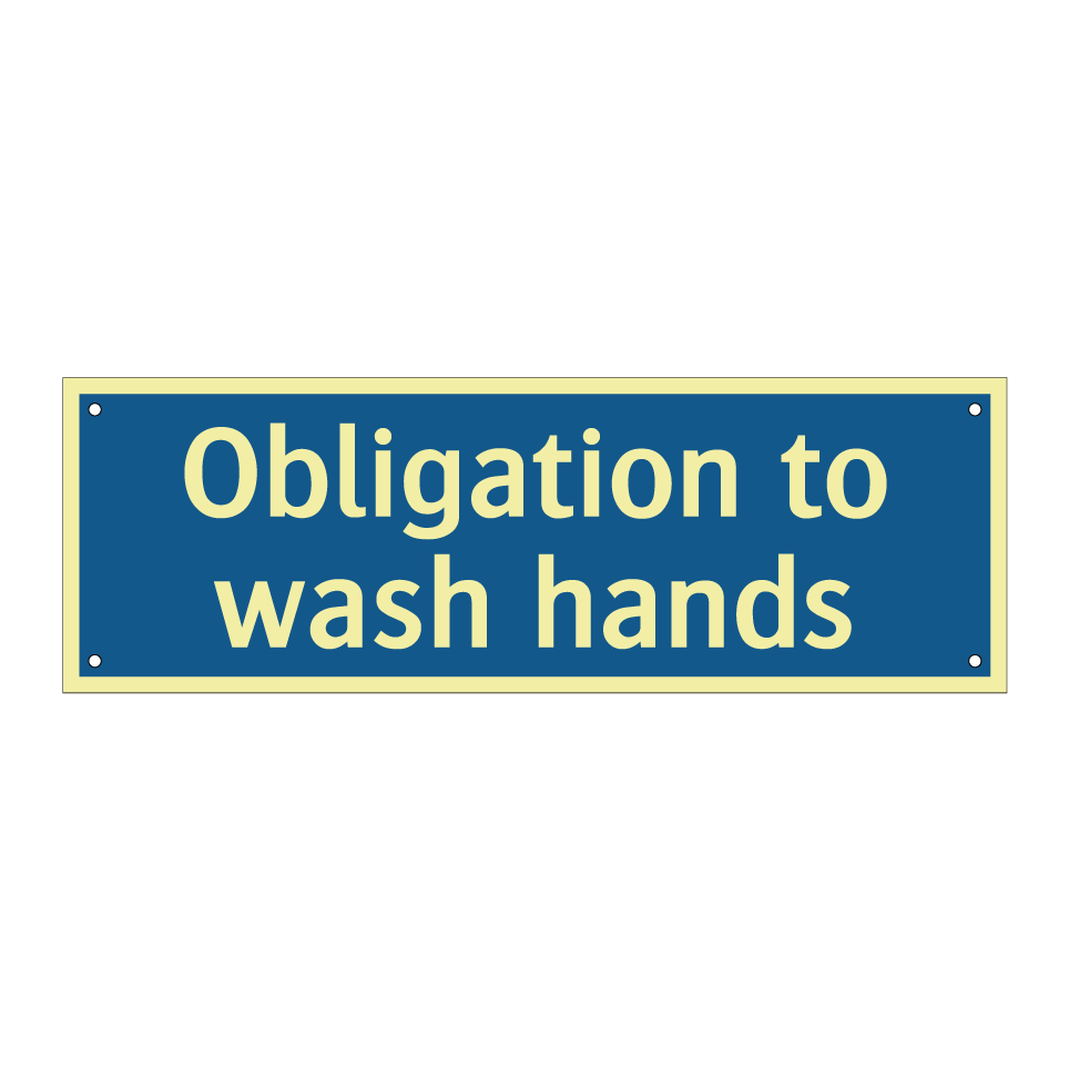 Obligation to wash hands