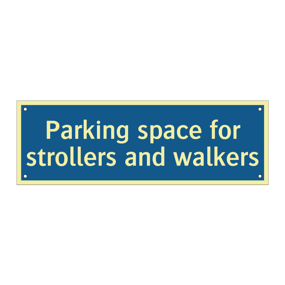 Parking space for strollers and walkers