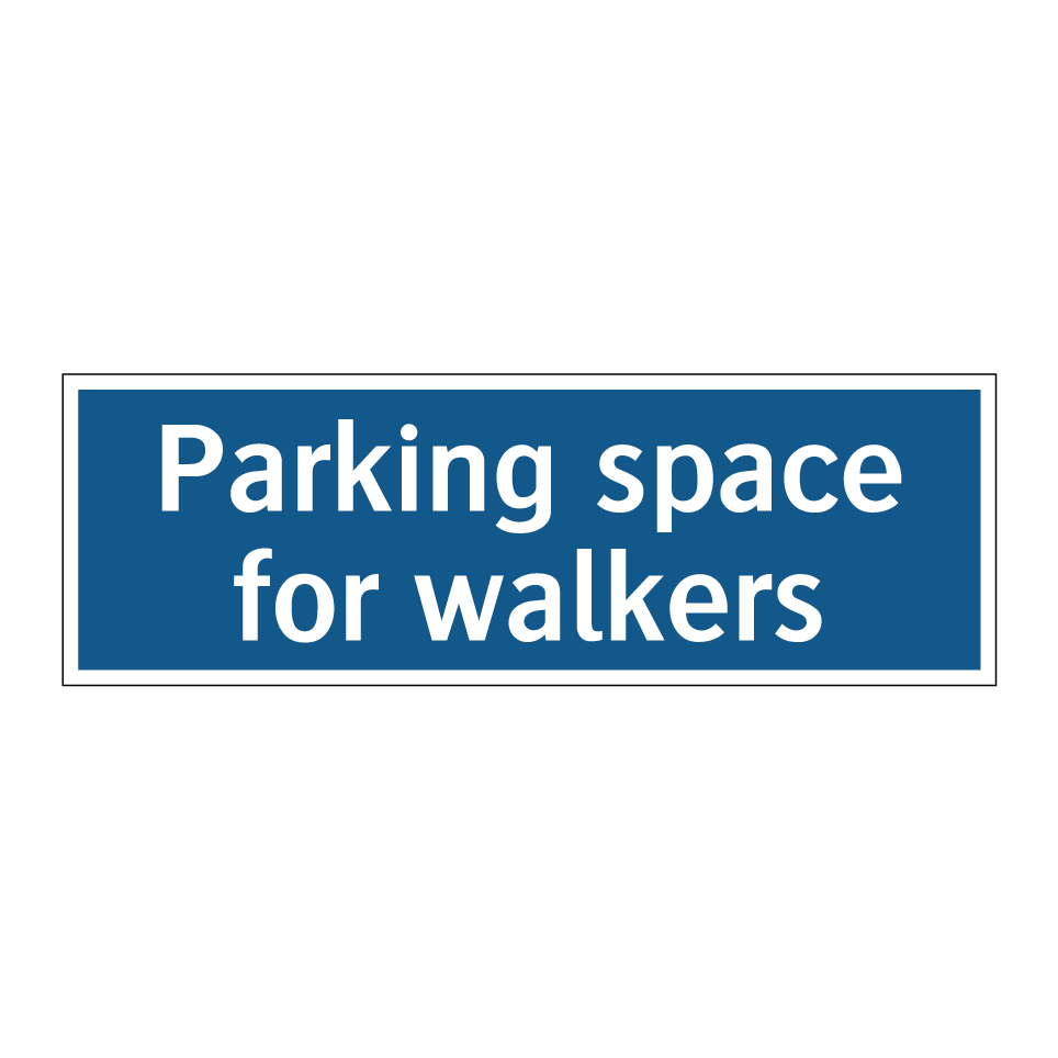 Parking space for walkers