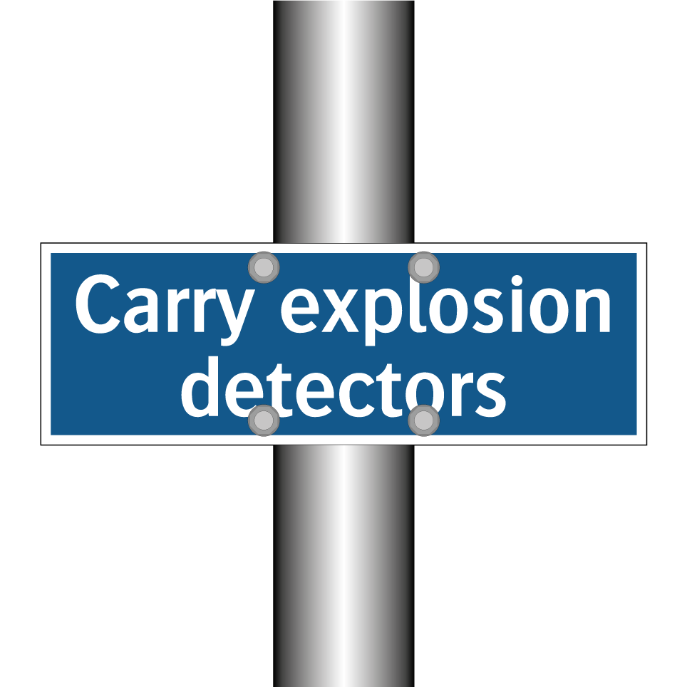 Carry explosion detectors