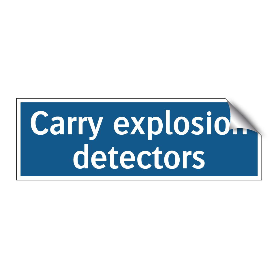 Carry explosion detectors