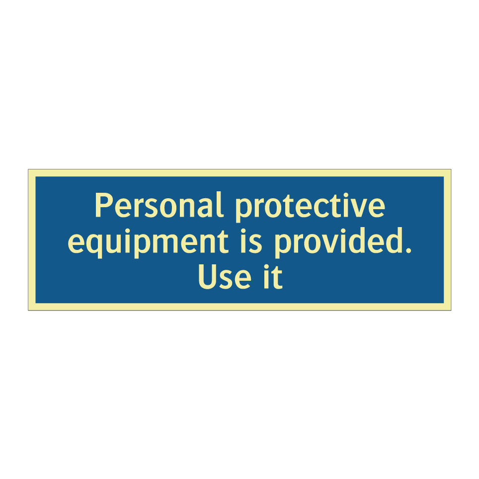 Personal protective equipment is provided. Use it