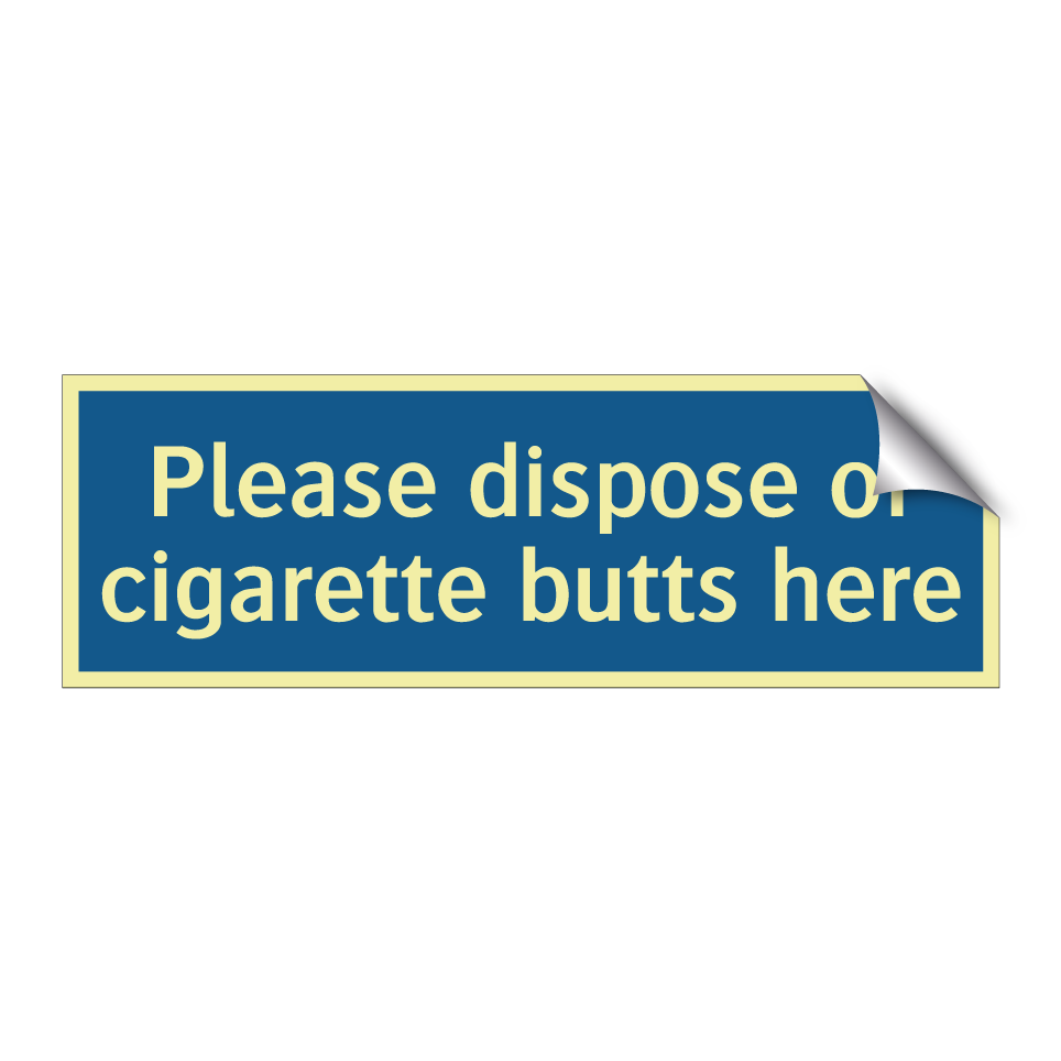 Please dispose of cigarette butts here