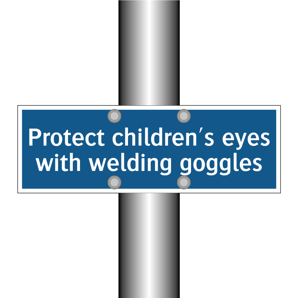 Protect children's eyes with welding goggles