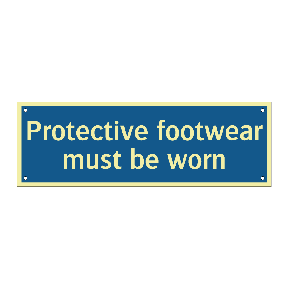 Protective footwear must be worn