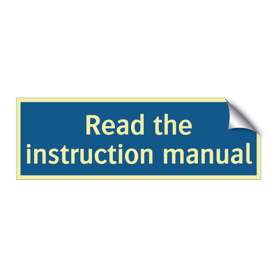 Read the instruction manual