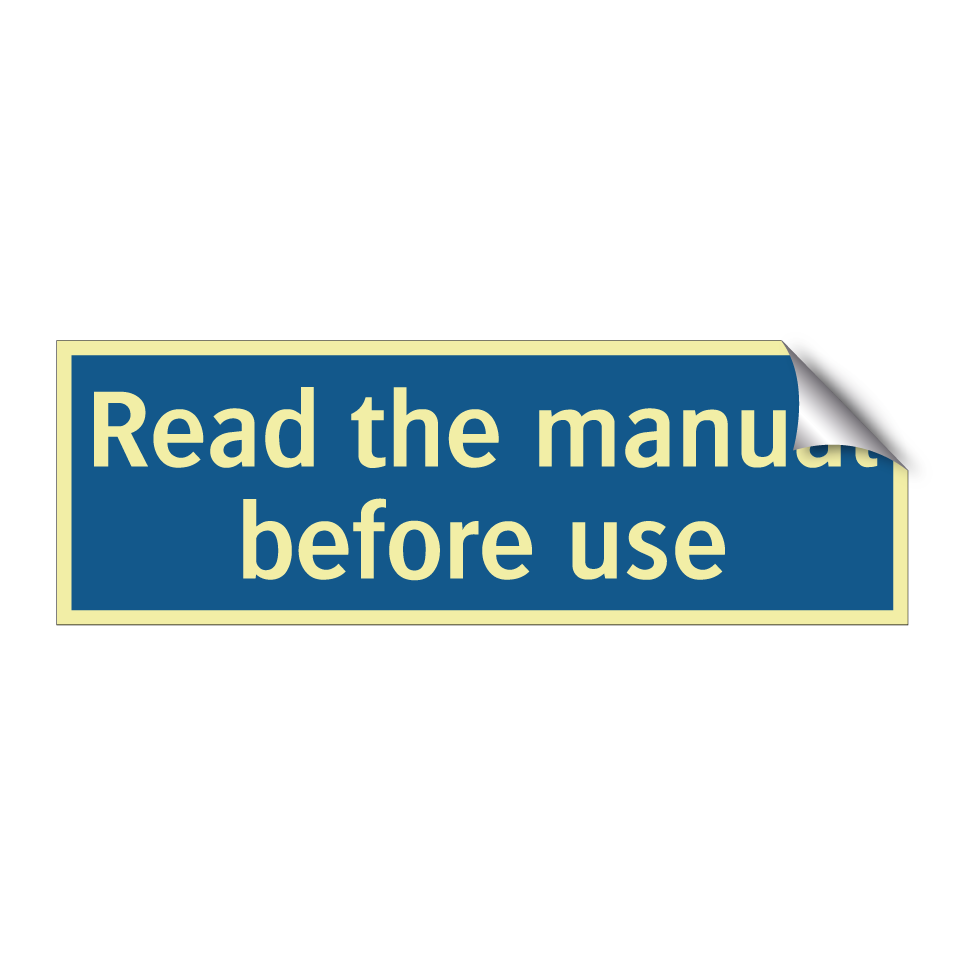 Read the manual before use