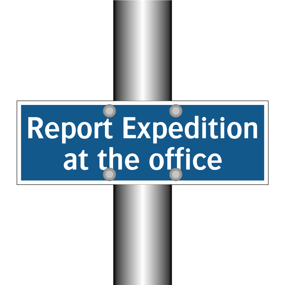 Report Expedition at the office
