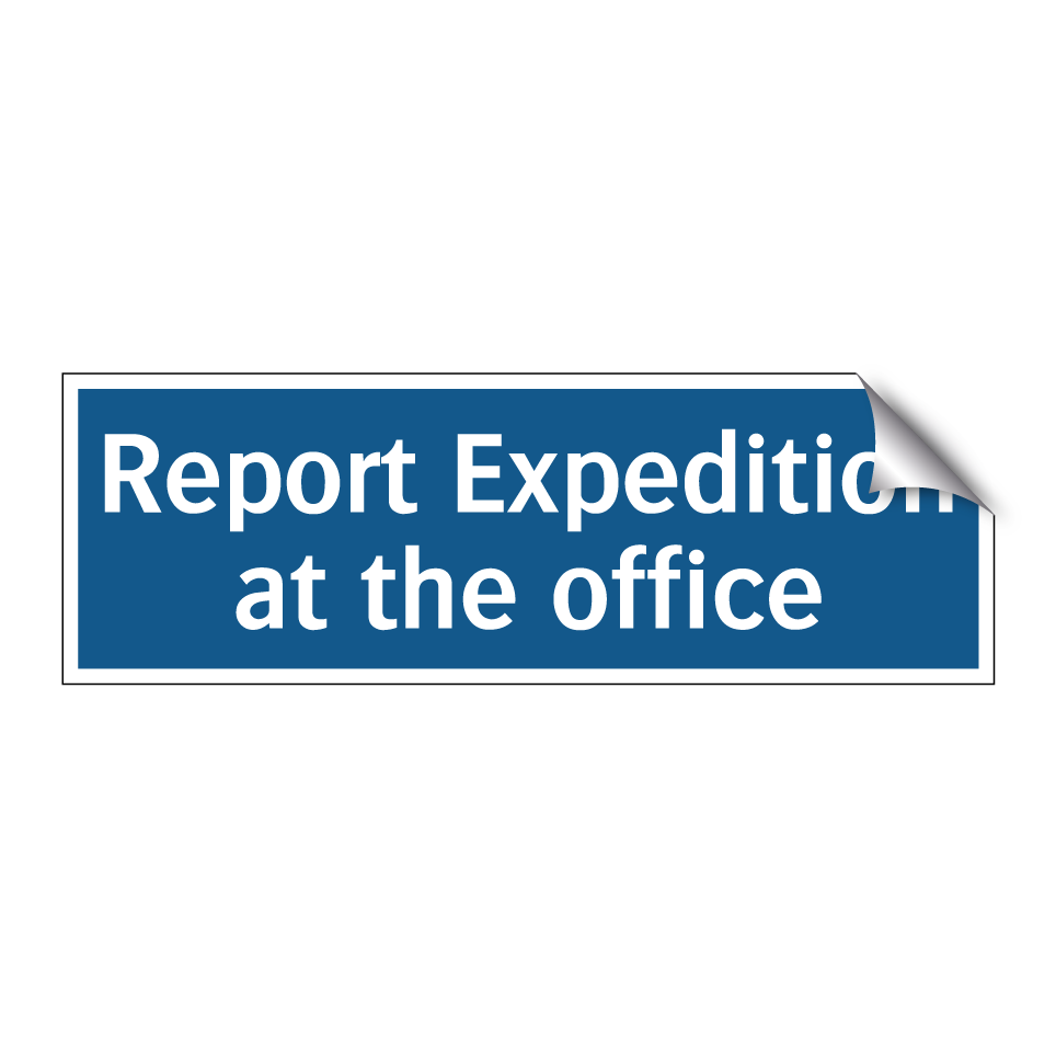 Report Expedition at the office