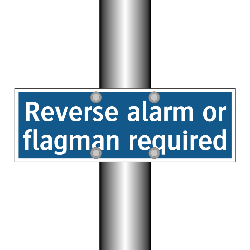 Reverse alarm or flagman required